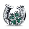 Lucky Clover Horseshoe Charm