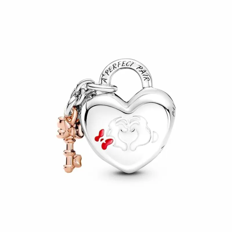 Mickey and Minnie Mouse Padlock Charm