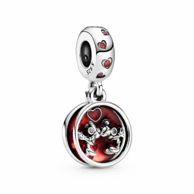 Mickey and Minnie Love and Kisses Charm