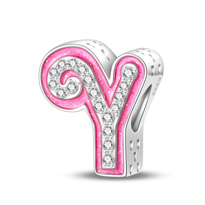 Barbie Inspired Y Letter Charm