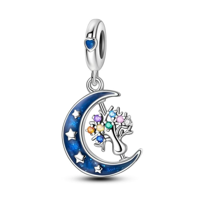 Tree of Life Lunar Revolving Pendant Charm