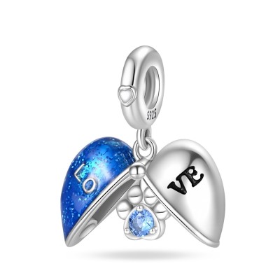 Charm Pendant Heart Pet Prints