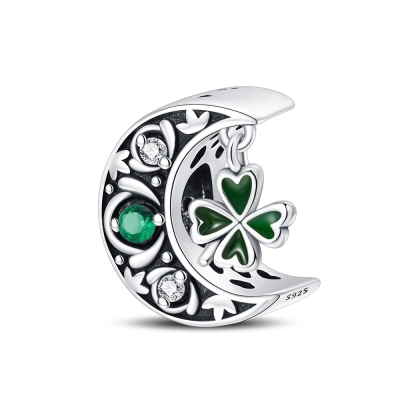 Lucky Moonlight Shamrock Charm