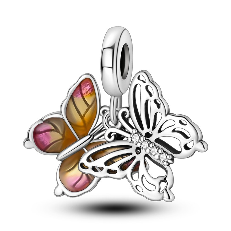 Charm Pendant Cute Butterfly Double