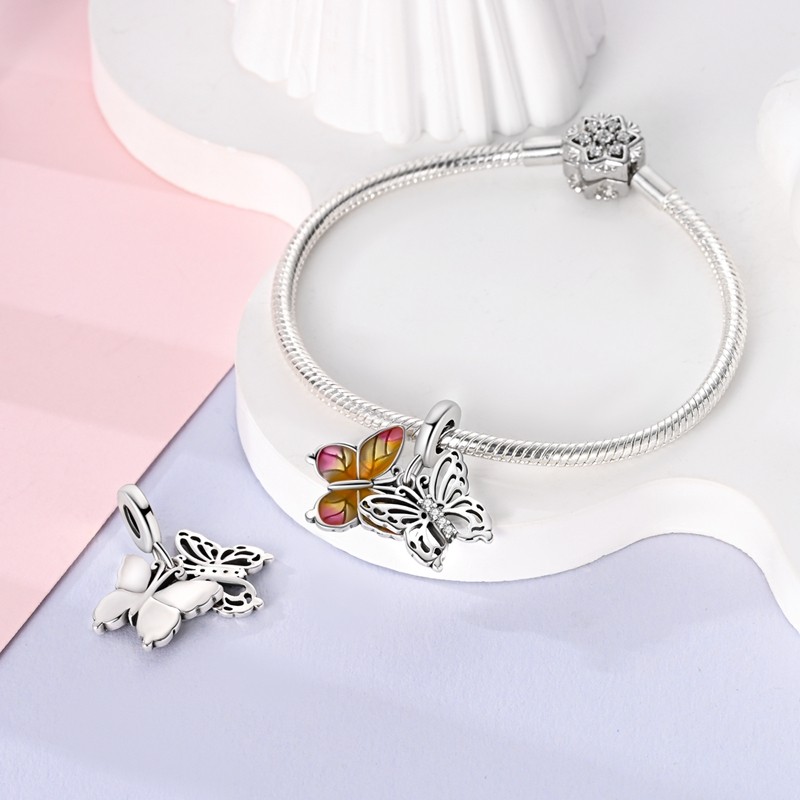 Charm Pendant Cute Butterfly Double