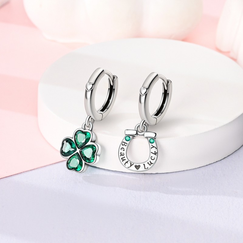 Lucky Clover and Horseshoe Earrings