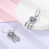 Earrings Dreamcatcher Heart Earrings Colourful Zircons