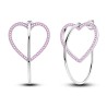 Pink Zirconia Hearts Earrings