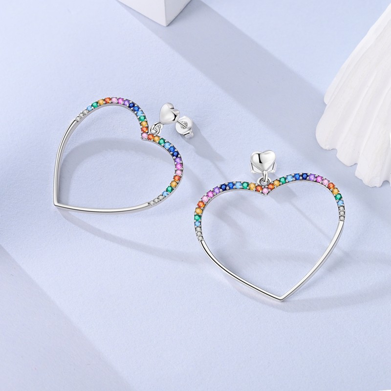 Zirconia Hearts Earrings