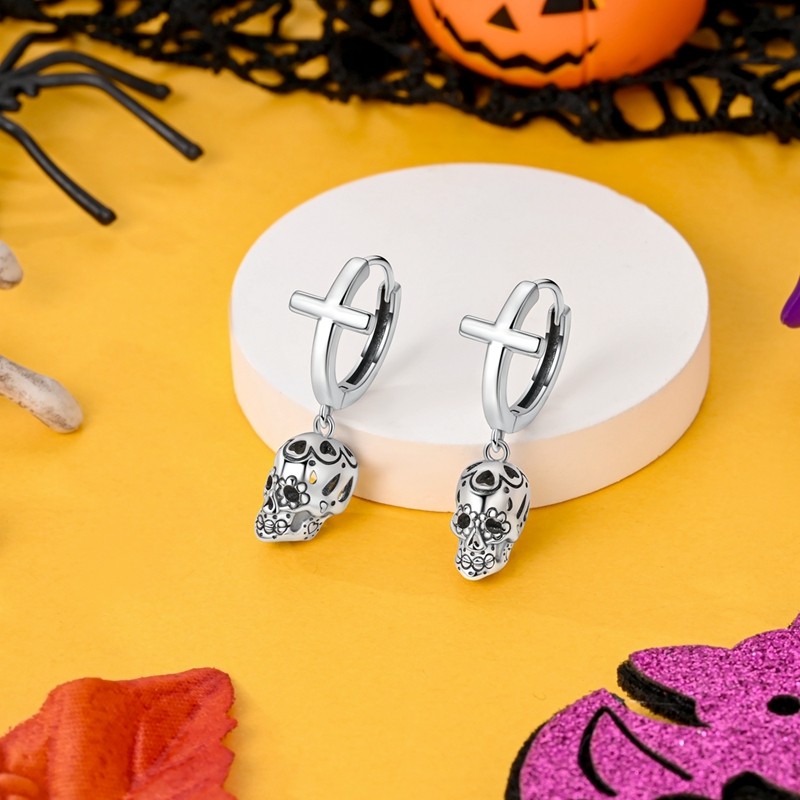 Skull and Cross Earrings