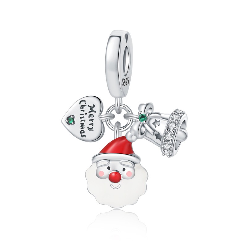 Merry Christmas, Father Christmas Pendant Charm