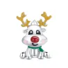 Sterling Silver Charm Reindeer Baby Christmas